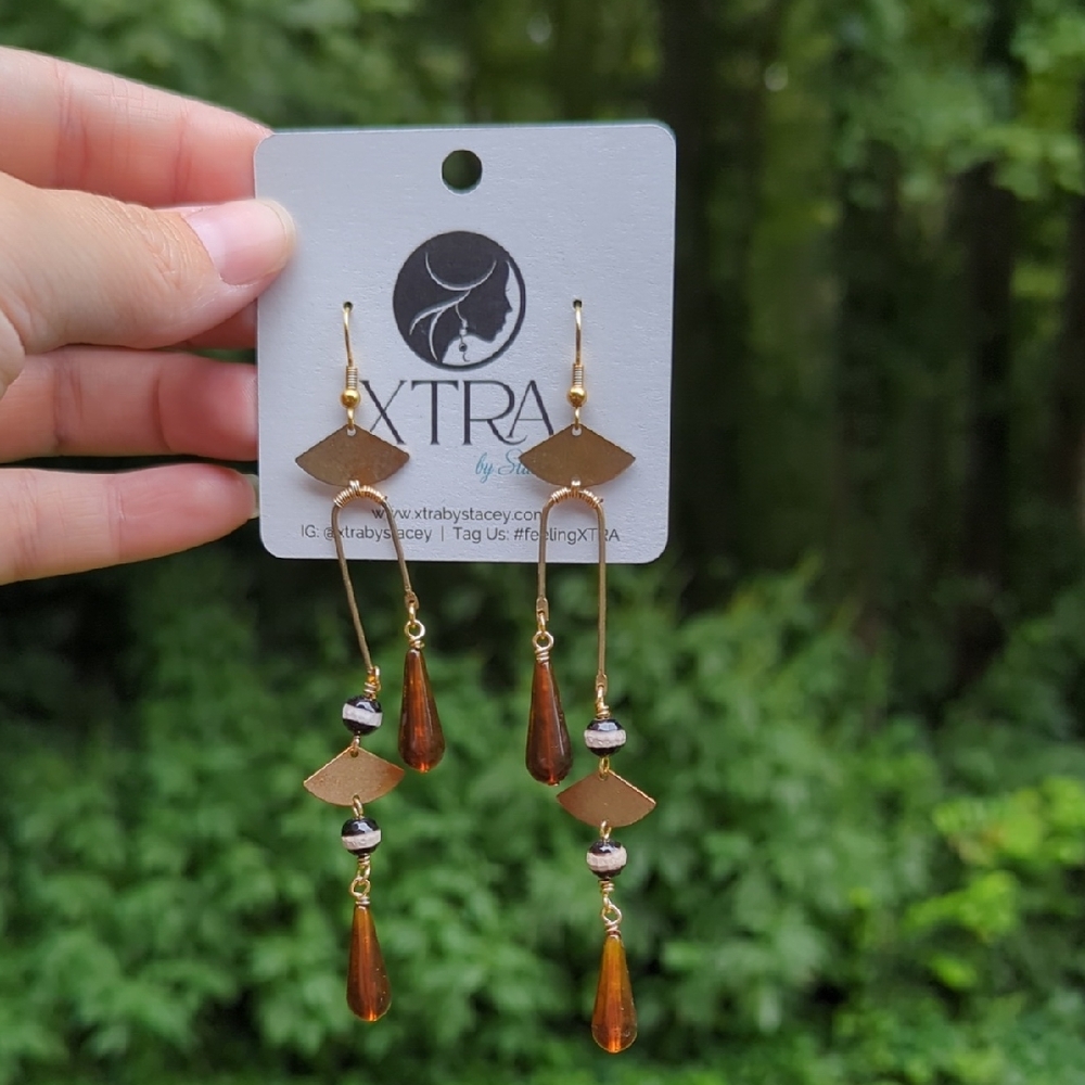 Amber Dangle Earrings